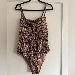 Aerie Leopard Print one Piece Bathing Suit